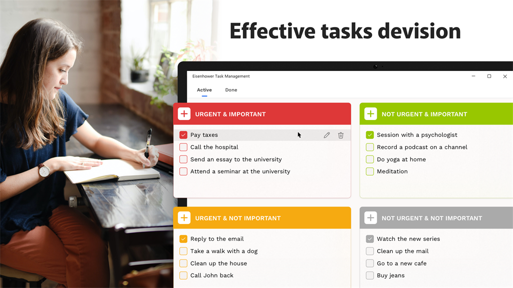 Eisenhower Task Management Screenshot Image