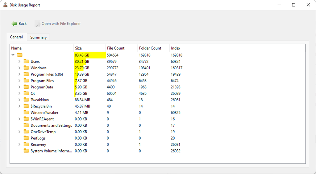 Disk Usage Report Screenshot Image #2