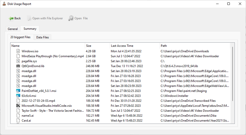 Disk Usage Report Screenshot Image #3
