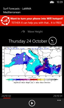 Surf Forecasts LaMMA Screenshot Image