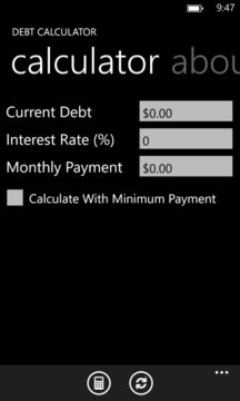 Debt Calculator Screenshot Image