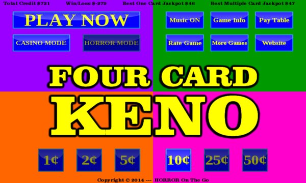 Four Card Keno Screenshot Image