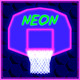 Neon Basketball Icon Image