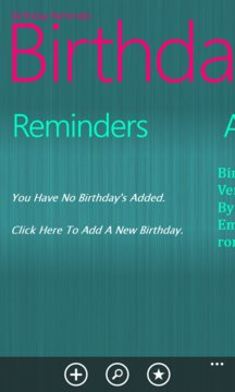 Birthday Reminder Screenshot Image