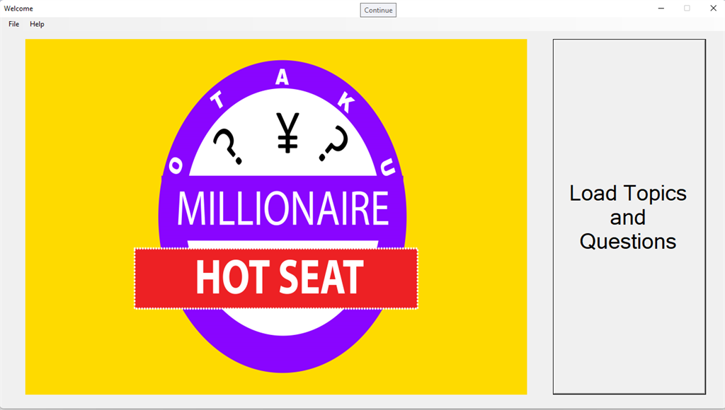 Otaku Millionaire Hot Seat Presentation Software Screenshot Image