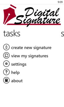 Digital Signature Screenshot Image