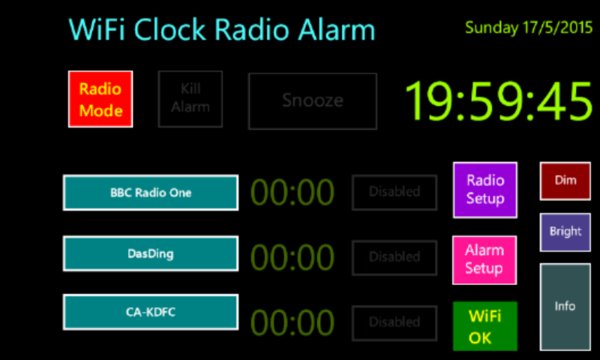 WiFi Clock Radio Alarm Screenshot Image