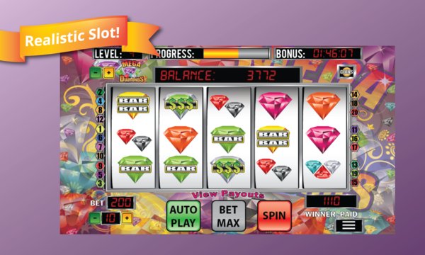Mega Diamonds Slots Free Slot Machine Screenshot Image #1