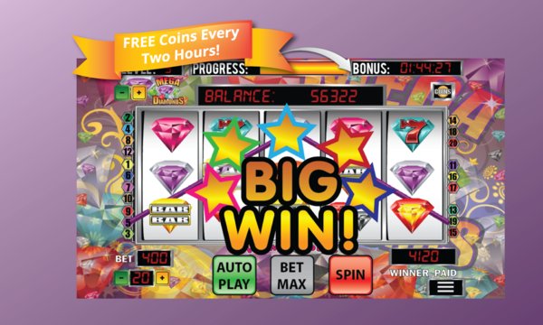 Mega Diamonds Slots Free Slot Machine Screenshot Image #3