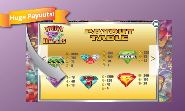 Mega Diamonds Slots Free Slot Machine Screenshot Image #7