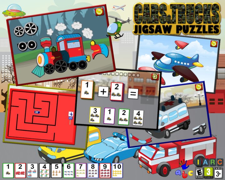 Car Truck and Engine Jigsaw Puzzle Shapes Image