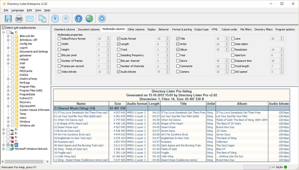 Directory Lister Screenshot Image #2