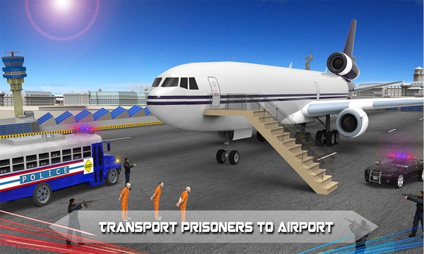 Police Airplane Prison Flight - Criminal Transport Screenshot Image