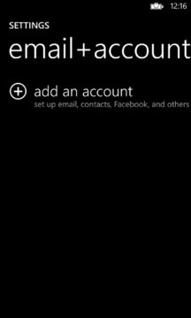 Email + Accounts Shortcut Screenshot Image