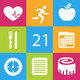 21 Day Fitness Tracker Icon Image