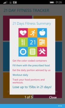 21 Day Fitness Tracker Screenshot Image