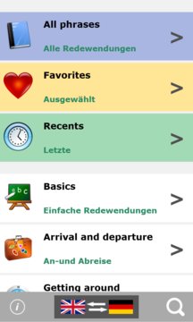 German Talking Phrasebook Screenshot Image