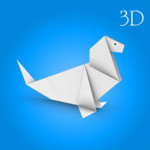 Origami Paper 3D Image