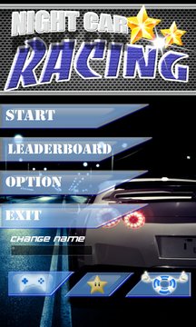 Night racing car 3D