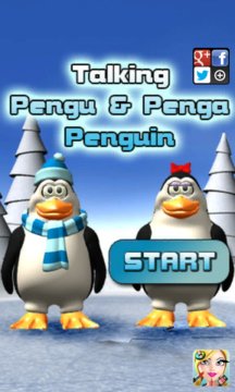 Talking Pengu and Penga Penguin App Screenshot 1