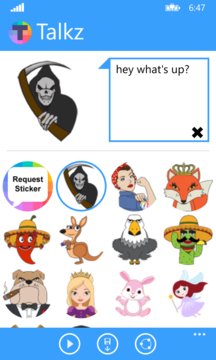 Talkz Talking Stickers  Text Emoji Emoticons Screenshot Image