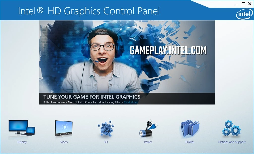 Intel® Graphics Control Panel Screenshot Image