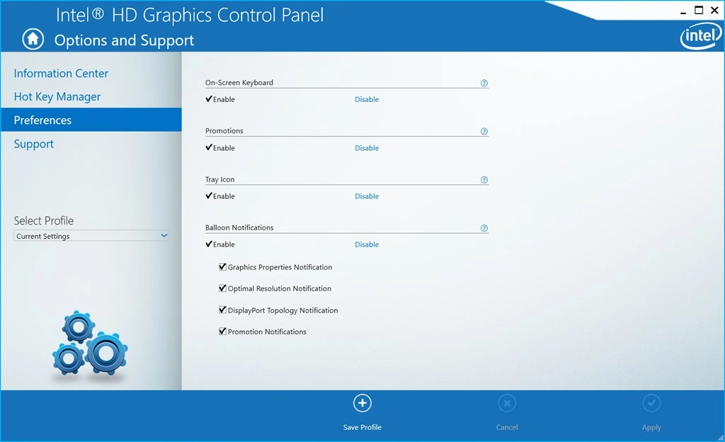Intel® Graphics Control Panel Screenshot Image #3