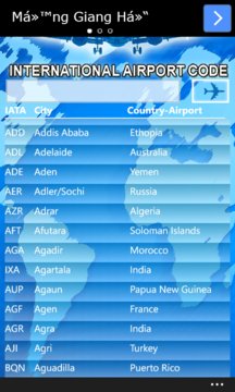 International Air Codes Screenshot Image