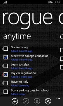 Rogue Checklist Screenshot Image
