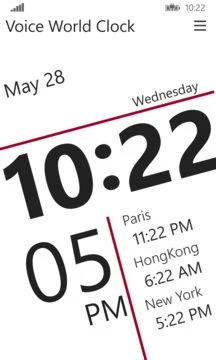 Voice World Clock Screenshot Image