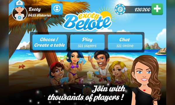 Multiplayer Belote & Coinche App Screenshot 2