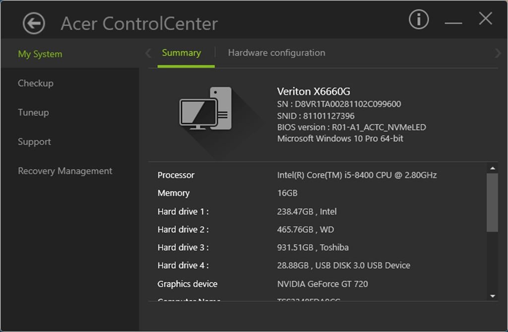 Control Center S Screenshot Image