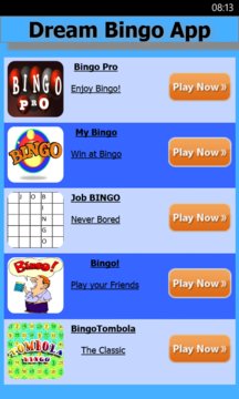 Dream Bingo App Screenshot 1