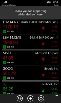 Stocks and Futures Screenshot Image