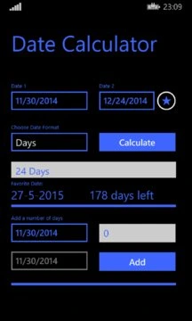 Date Calculator Screenshot Image