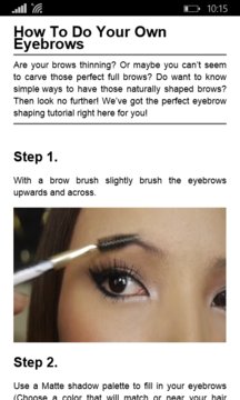 DIY Eyebrows Step by Step Screenshot Image