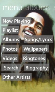 Bob Marley Music Screenshot Image