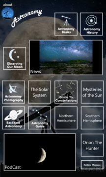 NASA Astronomy Screenshot Image