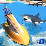Big White Shark Attack Sim 3D