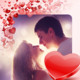 Romantic Photo Collage Icon Image
