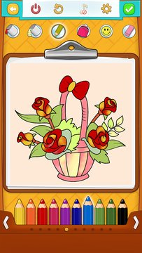 Flower Coloring Pages Screenshot Image