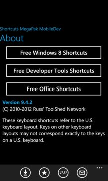 MobileDev Shortcuts Screenshot Image