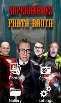 Superheroes Photo Booth Screenshot Image
