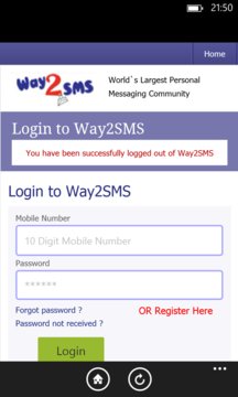 Way2sms Screenshot Image