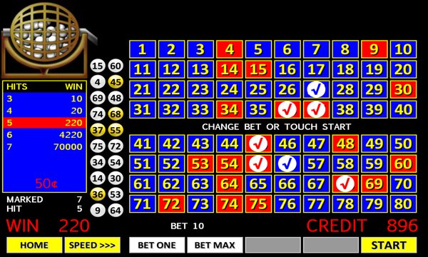 Keno Casino App Screenshot 1