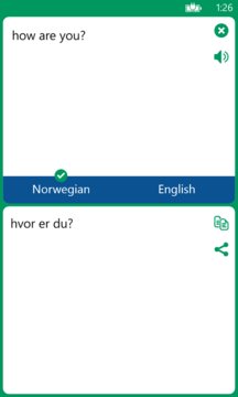 Norwegian English Translator Screenshot Image