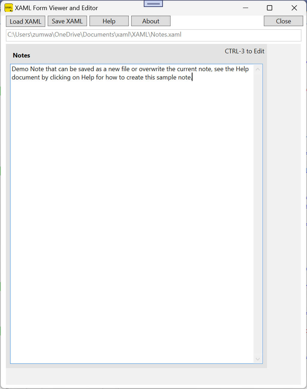 XAML Form Viewer and Editor Screenshot Image #2