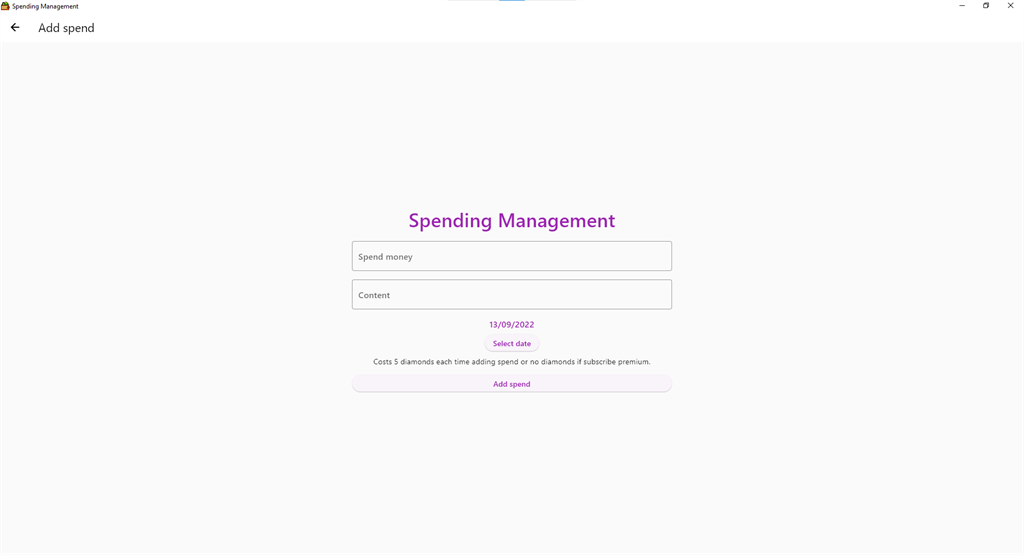 Spending Management Screenshot Image