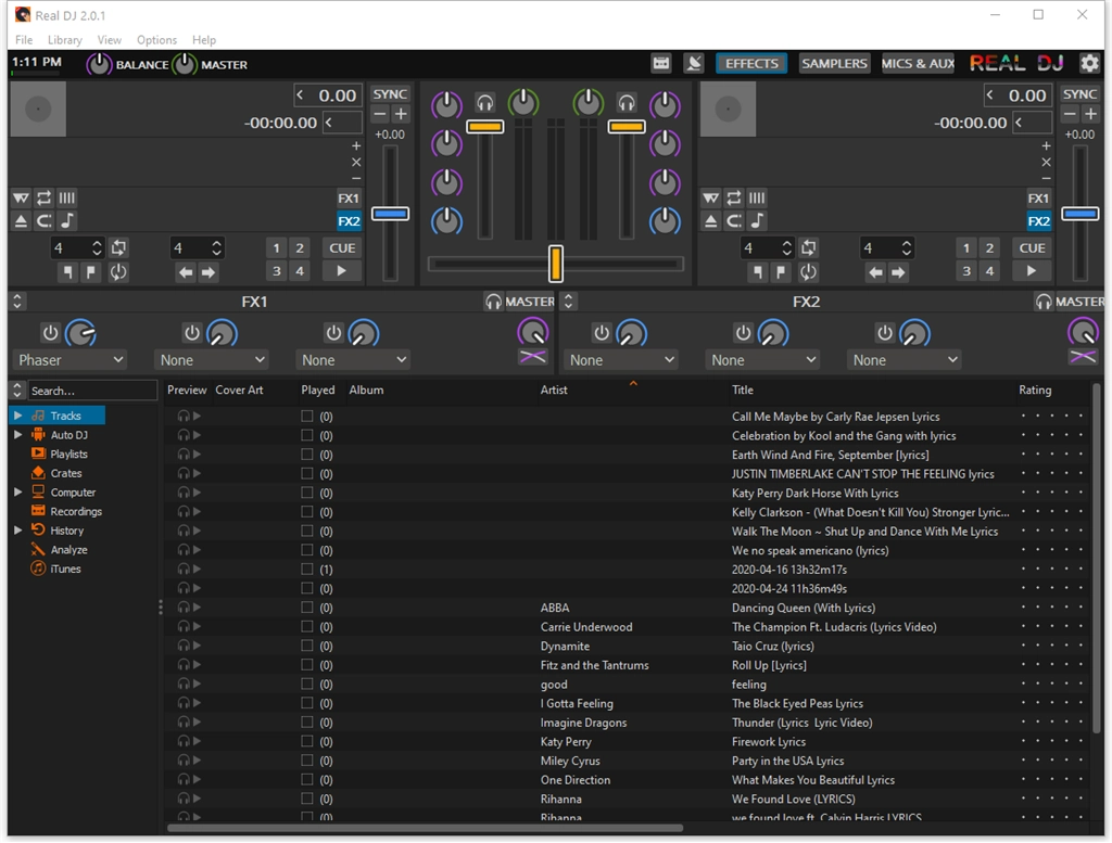 Real DJ Mixer Free Edition Screenshot Image