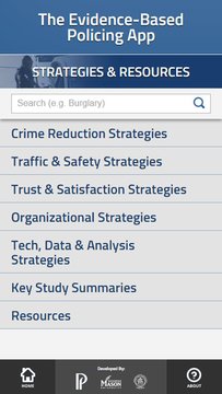 Evidence-Based Policing App Screenshot 1
